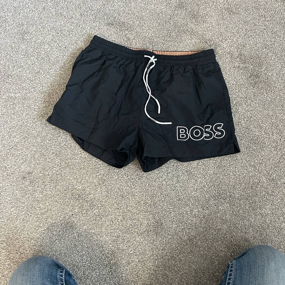BOSS Women's Athletic Black Shorts - Picture 2 of 3